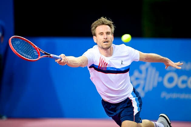 Peter Gojowczyk (Ger) TENNIS : Open Sud de France 2021 - Montpellier - 26 02 2021 JBAutissier Panoramic 