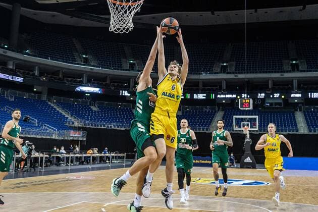 Basketball Berlin 26 02 2021 Season 2020 2021 Euroleague Regular Season Alba Berlin Panathinaikos Athens Malte Delow Alba Berlin, No 06