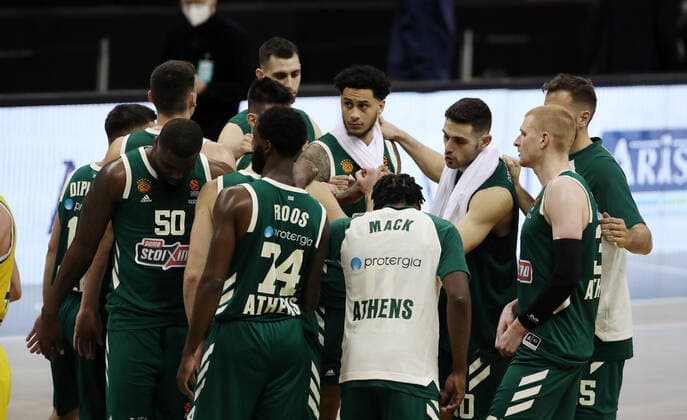 Ahthener team mannscht disappointed after end of game disappointment Sport Basketball EuroLeague Men Season 2020 2021 26 01 2021 ALBA Berlin vs Panathinaikos Athens