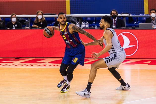 February 26, 2021, Barcelona, Barcelona, Spain: Adam Hanga of FC Barcelona, Barca in action during the Turkish Airlines EuroLeague match between Fc Barcelona and LDLC ASVEL Villeurbanne at Palau Blaugrana on February 26, 2021 in Barcelona, Spain. Barcelona Spain - ZUMAa181 20210226_zaa_a181_095 Copyright: xJavierxBorregox
