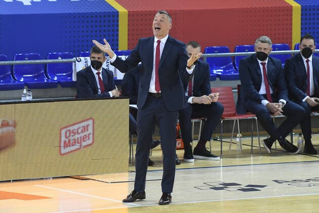 Head coach: JASIKEVICIUS, SARUNAS (barcelone) BASKET BALL : FC Barcelone vs Lyon Villeurbanne - Euroligue - 26 02 2021 PacoLargo Panoramic 