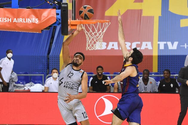 NOUA, AMINE (ASVEL) BASKET BALL : FC Barcelone vs Lyon Villeurbanne - Euroligue - 26 02 2021 PacoLargo Panoramic 