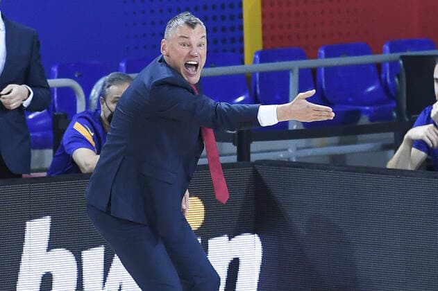 Sport Bilder des Tages JASIKEVICIUS, SARUNAS BASKET BALL : FC Barcelone vs Lyon Villeurbanne - Euroligue - 26 02 2021 PacoLargo Panoramic 