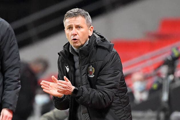 Adrian Ursea (ENTRAINEUR NICE) FOOTBALL : Rennes vs Nice - Ligue 1 Uber Eats - 26 02 2021 FEP Panoramic 