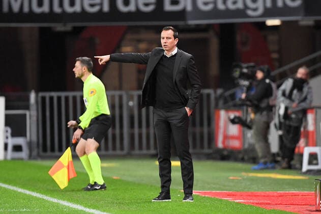 JULIEN STEPHAN (ENTRAINEUR RENNES) FOOTBALL : Rennes vs Nice - Ligue 1 Uber Eats - 26 02 2021 FEP Panoramic 