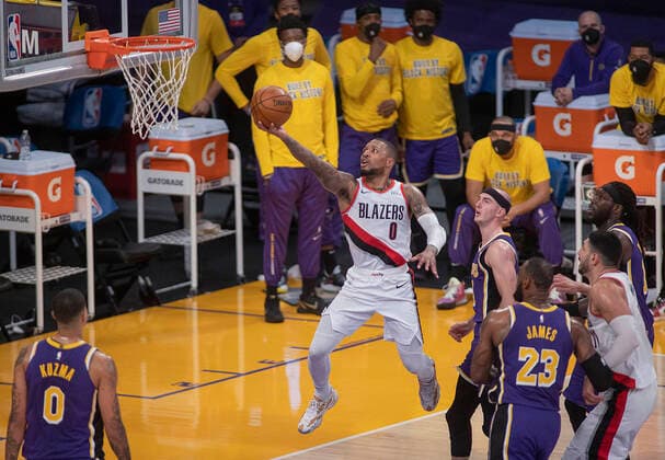 Basketball, NBA, Los Angeles Lakers - Portland Trail Blazers