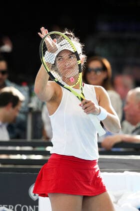 ADELAIDE, AUSTRALIA - FEBRUARY 27: Alexa Guarachi of Chile and Desirae Krawczyk of United States celebrates winning the game against Hayley Carter of United States and Luisa Stefani of Brazil in their doubles final match on day six of the Adelaide International tennis tournament at Memorial Drive on February 27, 2021 in Adelaide, Australia. (Photo by Peter Mundy Speed Media Icon Sportswire) TENNIS: FEB 27 - Adelaide International Icon210227086