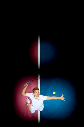 Peter Gojowczyk (Ger) TENNIS : Open Sud de France 2021 - Montpellier - 27 02 2021 JBAutissier Panoramic 