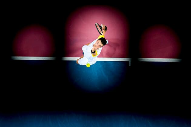 Roberto Bautista Agut (Esp) TENNIS : Open Sud de France 2021 - Montpellier - 27 02 2021 JBAutissier Panoramic 