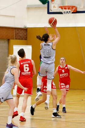 27 02 2021, 2 Toyota Damen Basketball Bundesliga Nord, DBBL, Saison 2020 2021, Damen, Chemcats Chemnitz BG 89 Avides Hurricanes Tereza KracikovÃ , ChemCats Chemnitz Chemnitz Sporthalle am Schlossteich Sachsen Germany