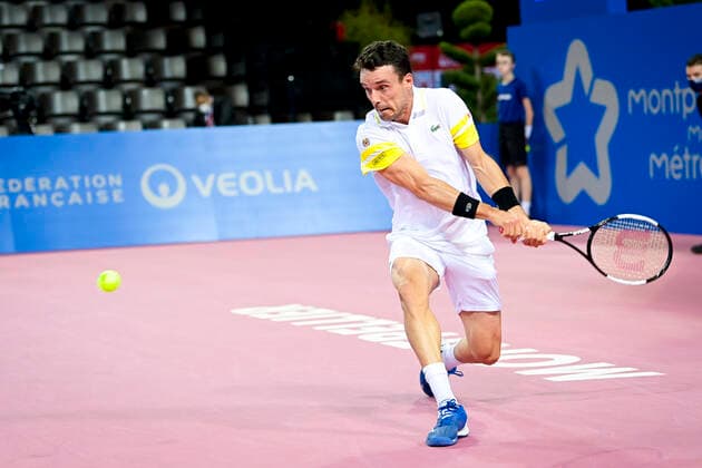 Roberto Bautista Agut (Esp) TENNIS : Open Sud de France 2021 - Montpellier - 27 02 2021 JBAutissier Panoramic 
