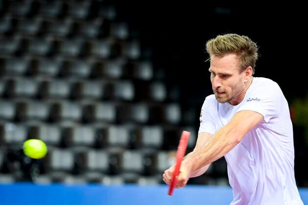 Peter Gojowczyk (Ger) TENNIS : Open Sud de France 2021 - Montpellier - 27 02 2021 JBAutissier Panoramic 