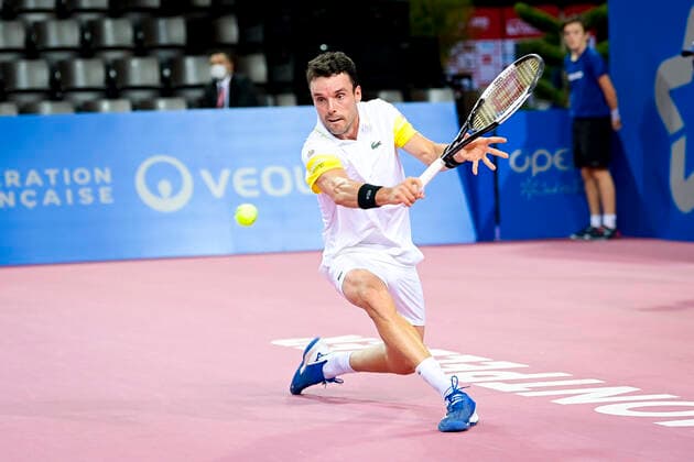 Roberto Bautista Agut (Esp) TENNIS : Open Sud de France 2021 - Montpellier - 27 02 2021 JBAutissier Panoramic 
