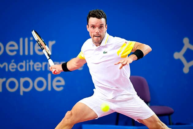 Roberto Bautista Agut (Esp) TENNIS : Open Sud de France 2021 - Montpellier - 27 02 2021 JBAutissier Panoramic 