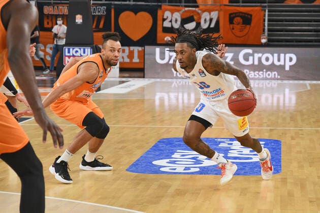 Anthony Barber Syntainics MBC 10 GER, Ratiopharm Ulm vs Syntainics MBC Basketball , Men ,esaycredit, Basketball Bundesliga , 21 Spieltag , 27 02 2021 Foto Eibner Tobias Baur GER, Ratiopharm Ulm vs Syntainics MBC Basketball Bundesliga , 21 Ligaspieltag , Saison 2020 2021, 27 02 2021 Neu Ulm Copyright: xBaur xEibner-Pressefotox EP_Toba
