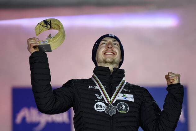 Finnish nordic combined athlete Ilkka Herola received his silver medal of the men s 10km individual Gundersen Nordic Combined event at the FIS Nordic Ski World Championships in Oberstdorf, Germany, on February 27, 2021. Oberstdorf Germany LKFTJK20210227204231QTAZ  Copyright: xEmmixKorhonenx