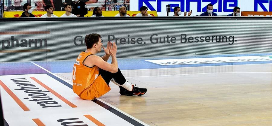 GER, BBL, ratiopharm ulm vs Syntainics MBC 27 02 2021, ratiopharm arena, Neu Ulm, GER, BBL, ratiopharm ulm vs Syntainics MBC, pictured Andreas Obst Ulm, 13 nordphotoxGmbHx xHafner nph00200
