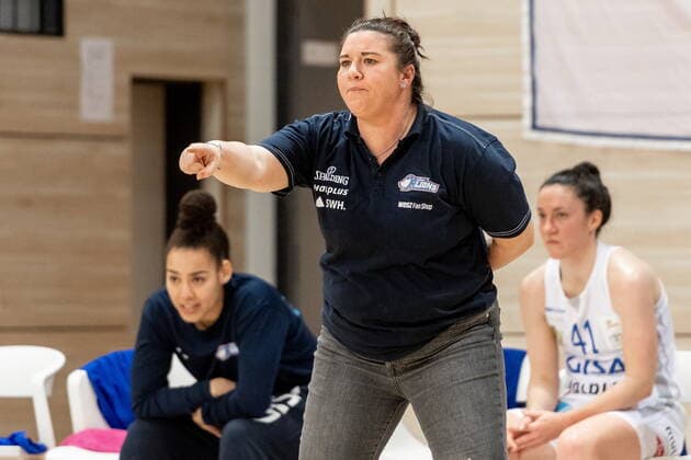 Sandra Rosanke Head Coach, GISA Lions SV Halle GISA Lions SV Halle vs SNP BasCats USC Heidelberg Basketball 1 Bundesliga ERDGAS Sportarena Halle Saale 27 02 2021 Foto Holger John Sachsen Anhalt Germany ERDGAS Sportarena Halle Saale