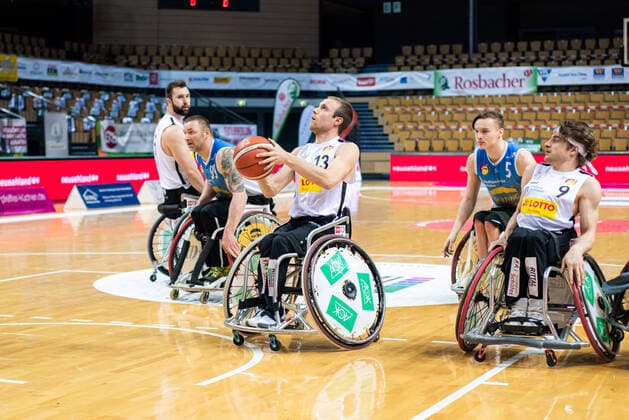 RBBL RSV Lahn Dill Baskets 96 Rahden, 27 02 21 Thomas Böhme 13 RSV Lahn Dill , Michael Auprince 15 RSV Lahn Dill , Christopher Huber 9 RSV Lahn Dill , Quinten Zantinge 5 Baskets 96 Rahden , Krzystof Bandura 99 Baskets 96 Rahden Rittal Arena, Wetzlar, 27 02 21 Copyright: xBEAUTIFULxSPORTS Roeczeyx