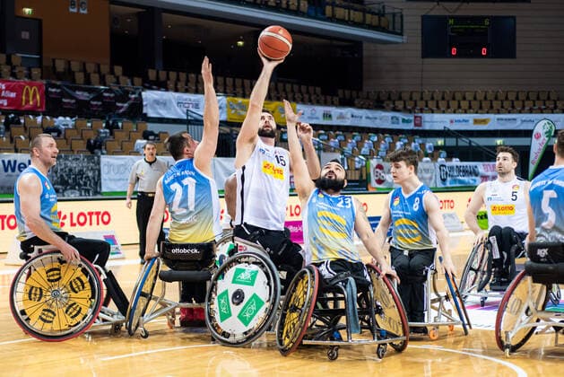 RBBL RSV Lahn Dill Baskets 96 Rahden, 27 02 21 Michael Auprince 15 RSV Lahn Dill , Elvis Fakic 27 Baskets 96 Rahden , Krzystof Bandura 99 Baskets 96 Rahden , Mustafa Korkmaz 23 Baskets 96 Rahden , Simon Brown 5 RSV Lahn Dill , Kallum Stafford 8 Baskets 96 Rahden Rittal Arena, Wetzlar, 27 02 21 Copyright: xBEAUTIFULxSPORTS Roeczeyx