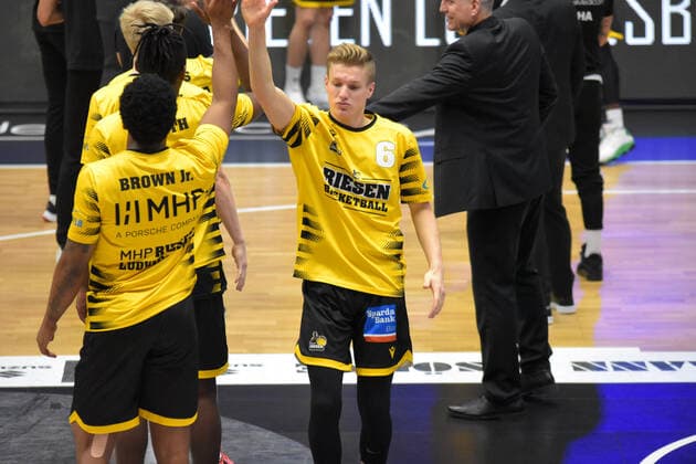 Basketball I Men I Season 2020 2021 I easyCredit Bundesliga I 21 Matchday I Hamburg Towers MHP RIESEN Ludwigsburg I 28 02 2021 Hamburg edel optics de Arena, Kurt Emmer Hamburg Germany Copyright: xLobeca RobertoxSeidelx