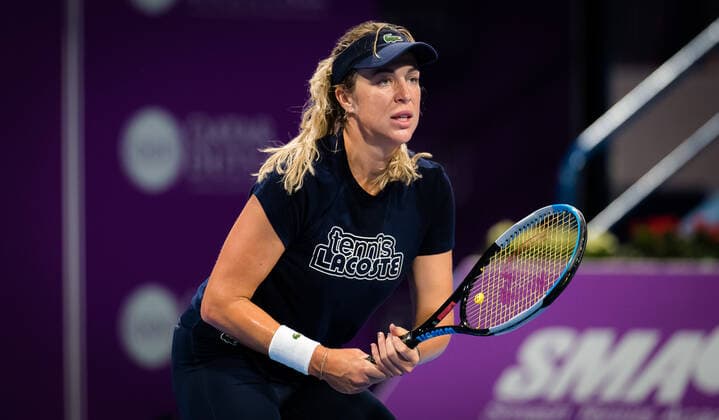 February 28, 2021, DOHA, QATAR: Anastasia Pavlyuchenkova of Russia during practice ahead of the 2021 Qatar Total Open WTA, Tennis Damen 500 tournament. DOHA QATAR - ZUMAa181 20210228_zaa_a181_094 Copyright: xRobxPrangex