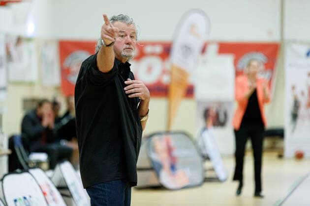 Hannover, Germany 28 February 2021 1 BBL Women 2020 2021 TK Hannover vs BC Pharmaserv Marburg coach Christoph Wysocki Marburg reacts to the match Sporthalle Birkenstraße Lower Saxony Copyright: xFotostandx xxMattheyx