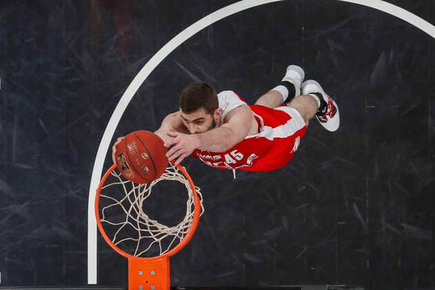 David Kravish Brose Bamberg, 45 Brose Bamberg Fraport Skyliners Frankfurt easyCredit BBL Basketball Bundesliga Basketball Season 2020 21 Matchday, 28 02 2021 Bamberg, Brose Arena Copyright: DanielxLöb