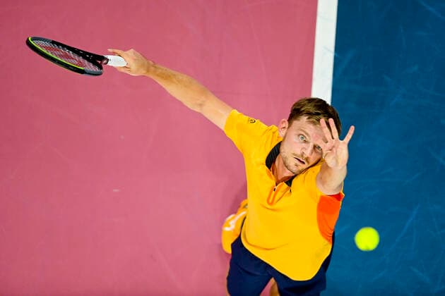 David Goffin (Bel) TENNIS : Open Sud de France 2021 - Finale Simple messieurs - Montpellier - 28 02 2021 JBAutissier Panoramic 
