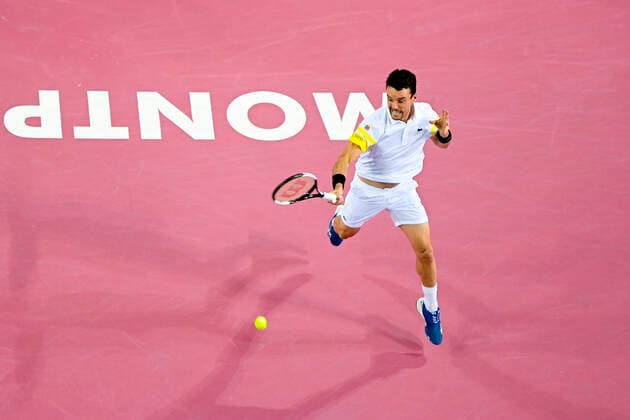 Roberto Bautista Agut (Esp) TENNIS : Open Sud de France 2021 - Finale Simple messieurs - Montpellier - 28 02 2021 JBAutissier Panoramic 