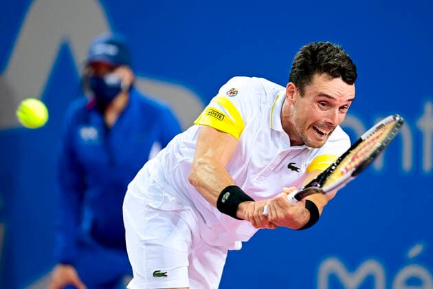Roberto Bautista Agut (Esp) TENNIS : Open Sud de France 2021 - Finale Simple messieurs - Montpellier - 28 02 2021 JBAutissier Panoramic 