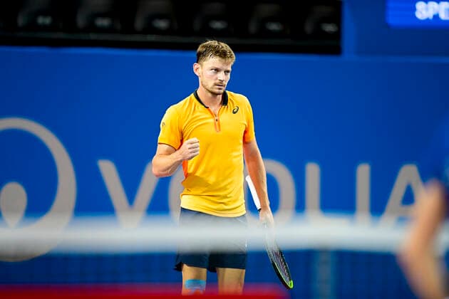 David Goffin (Bel) TENNIS : Open Sud de France 2021 - Finale Simple messieurs - Montpellier - 28 02 2021 JBAutissier Panoramic 
