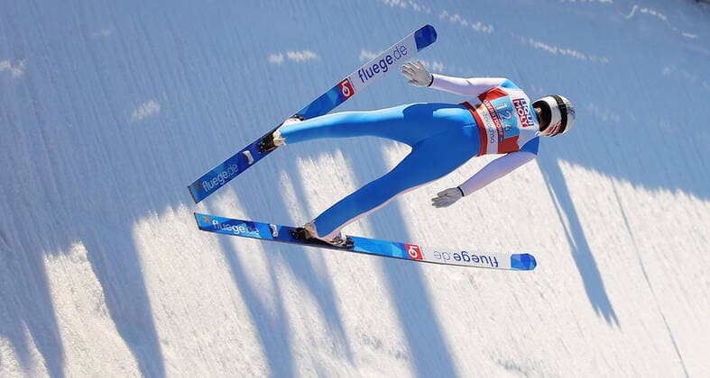 NORDIC SKIING - FIS Nordic World Ski Championships Oberstdorf 2021 OBERSTDORF,GERMANY,28.FEB.21 - NORDIC SKIING, SKI JUPMING - FIS Nordic World Ski Championships, normal hill, mixed team. Image shows Halvor Egner Granerud (NOR). GEPAxpictures xThomasxBachun
