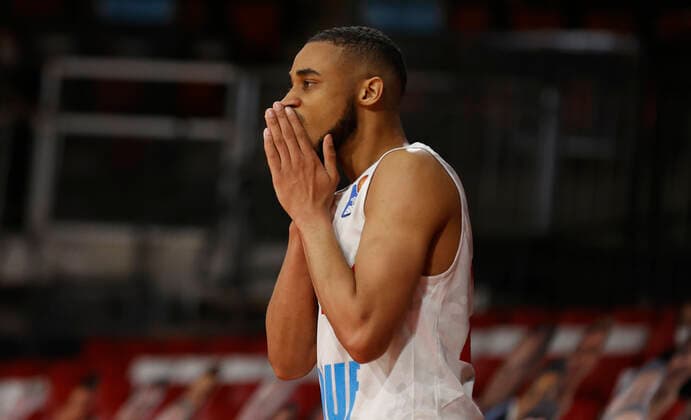 28 02 2021, Basketball, BBL 2020 2021, 21 matchday, FC Bayern Muenchen s Oliver Wuerzburg, GER, Munich, Audi Dome, picture Cameron Hunt s Oliver Wuerzburg. Copyright: HMBxMedia xHeikoxBecker