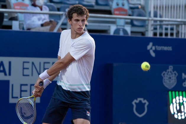 February 28, 2021, Cordoba Capital, Cordoba, Argentina: Argentine tennis player Juan Manuel Cerundolo (335 Ã‚Â°) ARG, finalist for the title at the Cordoba Open 2021. Cordoba Capital Argentina - ZUMAb196 20210228_zip_b196_001 Copyright: xDanielxBustosx