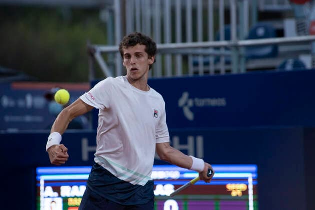 February 28, 2021, Cordoba Capital, Cordoba, Argentina: Argentine tennis player Juan Manuel Cerundolo (335 Ã‚Â°) ARG, finalist for the title at the Cordoba Open 2021. Cordoba Capital Argentina - ZUMAb196 20210228_zip_b196_018 Copyright: xDanielxBustosx