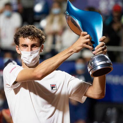 February 28, 2021, Cordoba Capital, Cordoba, Argentina: Argentine tennis player Juan Manuel Cerundolo (335 Ã‚Â°) ARG, winner of the title at the Cordoba Open 2021. He beat Spanish tennis player Albert Ramos-VioÂ±olas ESP (47 Ã‚Â°) 6-0, 2-6 and 6-2. Cordoba Capital Argentina - ZUMAb196 20210228_zip_b196_041 Copyright: xDanielxBustosx