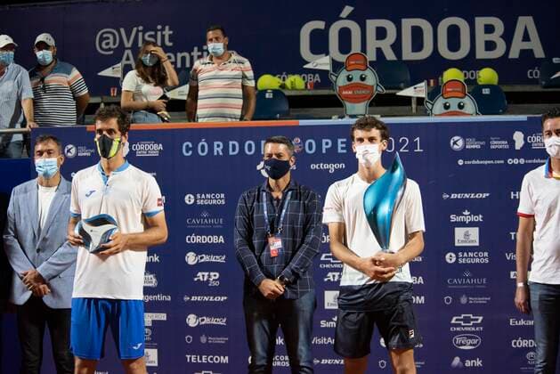 February 28, 2021, Cordoba Capital, Cordoba, Argentina: Argentine tennis player Juan Manuel Cerundolo (335 Ã‚Â°) ARG, winner of the title at the Cordoba Open 2021. He beat Spanish tennis player Albert Ramos-VioÂ±olas ESP (47 Ã‚Â°) 6-0, 2-6 and 6-2. Cordoba Capital Argentina - ZUMAb196 20210228_zip_b196_048 Copyright: xDanielxBustosx