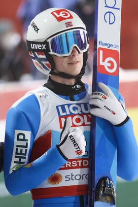 NORDIC SKIING - FIS Nordic World Ski Championships Oberstdorf 2021 OBERSTDORF,GERMANY,28.FEB.21 - NORDIC SKIING, SKI JUPMING - FIS Nordic World Ski Championships, normal hill, mixed team. Image shows Halvor Egner Granerud (NOR). GEPAxpictures xChristianxWalgram
