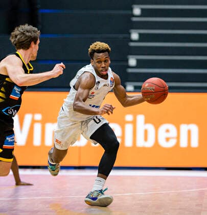 TJ Shorts Towers Basketball Bundesliga, easyCredit BBL, season 2020 2021, 21 matchday 28 02 21, Hamburg Wilhelmsburg, Hamburg Towers vs MHP Riesen Ludwigsburg Â