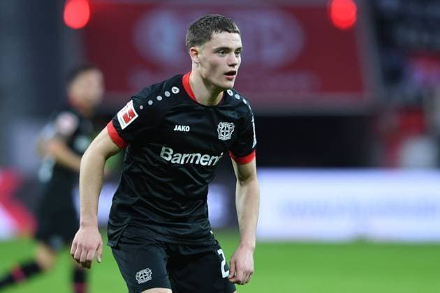 Football 1 Bundesliga 23 Spieltag Bayer 04 Leverkusen SC Freiburg am 28 02 2021 in der BayArena in Leverkusen Florian Wirtz Leverkusen DFL regulations prohibit any use of photographs as image sequences and or quasi video xHDx