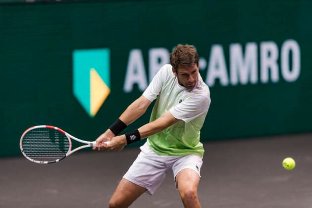 Rotterdam, The Netherlands, 28 Februari 2021, ABNAMRO World Tennis Tournament, Ahoy, First round match: Cameron Norrie (GBR). xtennisimagescomxhenkkosterx  Copyright: xHenkxKosterx