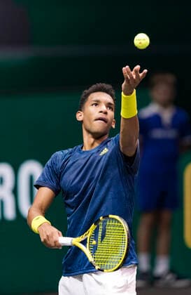 Rotterdam, The Netherlands, 28 Februari 2021, ABNAMRO World Tennis Tournament, Ahoy, First round match: Felix Auger-Aliassime (CAN). xtennisimagescomxhenkkosterx  Copyright: xHenkxKosterx