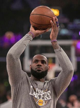 March 1, 2021, Los Angeles, California, USA: Lakers star LeBron James is criticized by soccer star, Zlatan Ibrahimovic for his social activism. FILE PHOTO: LeBron James 23 of the Los Angeles Lakers during warmups prior to their NBA, Basketball Herren, USA game with the Philadelphia 76ers on Tuesday March 3, 2020 at the Staples Center in Los Angeles, California. Lakers defeat 76ers, 120-107. PI Los Angeles USA - ZUMAp124 20210301_zaa_p124_004 Copyright: xJAVIERxROJASx