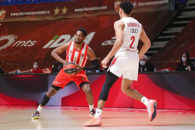 Jordan Loyd, Baldwin iv Wade Turkish Airlines EuroLeague Regular Season, 2 March, 02 03 2021 Crvena Zvezda mts Belgrade vs FC Bayern Munich , Basketball, Turkish Airlines EuroLeague Regular Season, 2 March, 02 03 2021 Beograd Copyright: xEIBNER NikolaxKrsticx EP_EER
