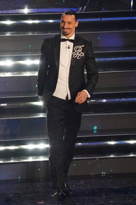 210302 Zlatan Ibrahimovic attends the Sanremo Music Festival 2021 on March 3, 2021 in Sanremo Photo Image Photo Bildbyran fotboll football soccer serie a milan zlatan ibrahimovic San remo Sanremo festivalen,  Copyright: IMAGExPHOTO BB210302BB582