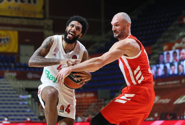 Seeley Dennis, Marko Simonovic Turkish Airlines EuroLeague Regular Season, 2 March, 02 03 2021 Crvena Zvezda mts Belgrade vs FC Bayern Munich , Basketball, Turkish Airlines EuroLeague Regular Season, 2 March, 02 03 2021 Beograd Copyright: xEIBNER NikolaxKrsticx EP_EER