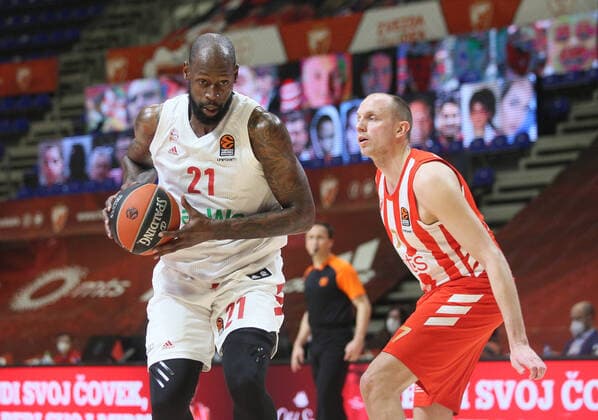 James Gist, Dejan Davidovac Turkish Airlines EuroLeague Regular Season, 2 March, 02 03 2021 Crvena Zvezda mts Belgrade vs FC Bayern Munich , Basketball, Turkish Airlines EuroLeague Regular Season, 2 March, 02 03 2021 Beograd Copyright: xEIBNER NikolaxKrsticx EP_EER