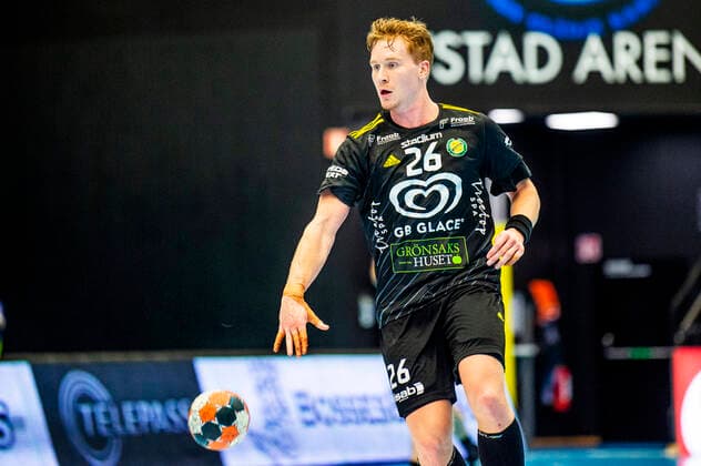 210303 Sävehofs Jonathan Edvardsson during the handball match in the Handball League between Ystad IF and Sävehof on March 3, 2021 in Ystad,  Copyright: CHRISTIANxÖRNBERG BB210303CO035
