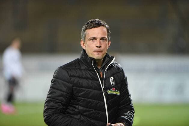 03 03 2021 Frankfurt, Football, PSD Arena, Regionalliga Suedwest, Season 2020 2021, FSV Frankfurt SC Freiburg II Coach Christian Preußer SC Freiburg II